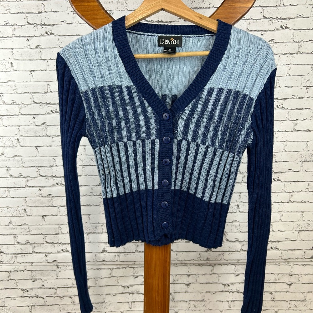 Women's Blue Striped Sweater size M
